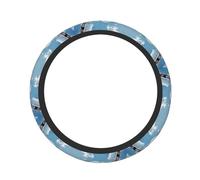 Confezione da 1 coprivolante per auto, ispessito, stampato, elastico, adatto per auto e camion