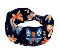 Confezione da 1 fascia colorata con farfalle 951, in morbido tessuto elastico, antiscivolo, alla moda, da donna, morbida, ampia ed elegante per tutte le occasioni