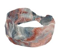 Confezione da 1 fascia elastica per capelli da donna, antiscivolo, in tessuto morbido, per allenamento, yoga, accessori per capelli alla moda, estetica retrò marmo-1460