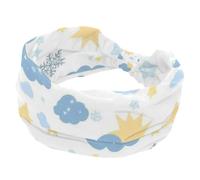 Confezione da 1 fascia elastica per capelli da donna con stelle e luna, in morbido tessuto antiscivolo, alla moda, morbida, ampia ed elegante per tutte le occasioni