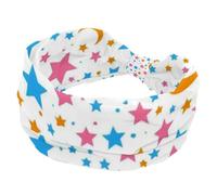 Confezione da 1 fascia elastica per capelli da donna con stelle e luna, in morbido tessuto antiscivolo, alla moda, morbida, ampia ed elegante per tutte le occasioni