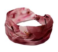 Confezione da 1 fascia per capelli da donna con fiori di ciliegio rosa 381, in morbido tessuto antiscivolo, morbido, largo ed elegante per tutte le occasioni