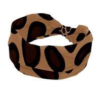 Confezione da 1 fascia per capelli da donna con stampa leopardata colorata, 1041, elastica, morbida, ampia ed elegante per tutte le occasioni