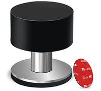 Confezione da 1 fermaporta con adesivo extra, chiusura autoadesiva con gomma nera e corpo in acciaio inox, resistente per la casa e l'ufficio