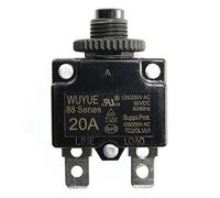 Confezione da 1 interruttore termico, protezione da sovraccarico 20A, dimensioni mini, pulsante, pulsante di ripristino