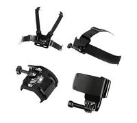 Confezione da 1 set completo di accessori per il montaggio di action cam, per evidenziare il copricapo modificabile, fascia da braccio per varie attività sportive all'aria aperta, resistente all'usura