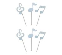 Confezione da 1 topper per torta musicale colorato ottava nota Cupcake inserto per feste a tema carta alimentare decorazione quaver torta inserto decorazione