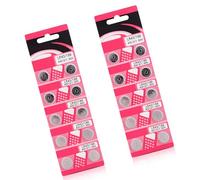 Confezione da 10/20 batterie a bottone AG12 LR43 alcaline AG12 LR43 per orologi piccoli elettronici, lunga durata