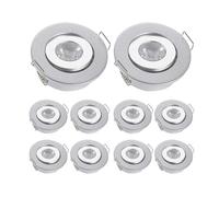 Confezione da 10, 3 W LED da incasso da soffitto, a LED, per faretti, per soggiorno, camera da letto, 6000 K