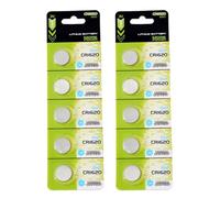 Confezione da 10/5 batterie a bottone al litio CR1620/CR1632/CR1616 da 3 V a lunga durata per telecomandi e giocattoli
