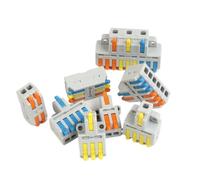 Confezione da 10/50 Mini connettori a leva a pressione Morsettiere for cablaggio elettrico universali compatte(D2-6,10PCS)