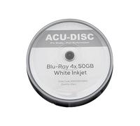 Confezione da 10 ACU-DISC BD-R DL 4x 50GB Bianco A getto d'inchiostro Blu-Ray