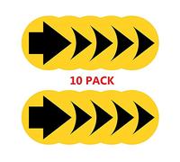 Confezione da 10 adesivi direzionali per pavimento freccia, 12 pollici/30 cm, rotondi autoadesivi impermeabili antiscivolo di sicurezza, adesivi per il lavoro aziendale magazzino