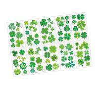 Confezione da 10 adesivi per il viso con simbolo della buona fortuna, eleganti trifogli, tatuaggi temporanei per il giorno di San Patrizio