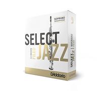 Confezione da 10 ance medie con taglio francese Rico Select Jazz per sassofono soprano, durezza 3