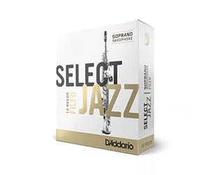 Confezione da 10 ance morbide con taglio francese Rico Select Jazz per sassofono soprano, durezza 3