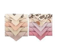 Confezione da 10 asciugamani assorbenti per il viso, asciugamano per la saliva, per allattamento, asciugamano da bagno in cotone, fazzoletto per il ruttino, per il lavaggio del neonato, Unsiex