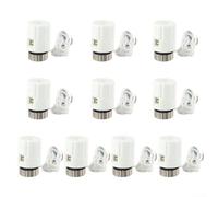 Confezione da 10 Attuatore di riscaldamento elettrico per riscaldamento a pavimento, 230 V AC, normale aperto, 110 N, filettatura M30 × 1,5, 3 - 5 minuti, IP44, per distributori di calore e radiatori