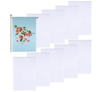 Confezione da 10 bandiere bianche da giardino vuote, striscioni da giardino in poliestere pronti per sublimazione, 30 x 45 cm, per decorazione esterna fai da te, espositori per prato e patio