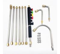 Confezione da 10 barre di prolunga per idropulitrice ad alta pressione lancia con 6 punte di ugello, 276 bar (4000 PSI), attacco rapido, accessori per il lavaggio