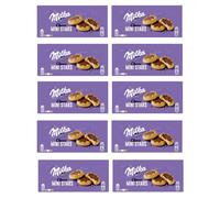(CONFEZIONE DA 10) BISCOTTO MILKA CHOCO MINI STARS - CON CREMA AL LATTE 10X185GR
