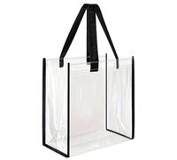 Confezione da 10 borse totali trasparenti, impermeabili, in PVC, con manici resistenti, per concerti, spiaggia, shopping, viaggi, 30,5 x 30,5 x 15,2 cm