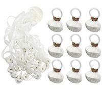 Confezione da 10 bottoni a pressione per coriandoli senza pasticci bianchi senza pasticci di carta per cracker per feste per matrimoni, lauree, feste di compleanno, bomboniere