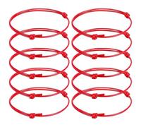 Confezione da 10 braccialetti intrecciati rossi filo del destino di coppia regolabile bracciale rosso regolabile bracciale della Kabbalah bracciale spirituale tibetano per uomini e donne