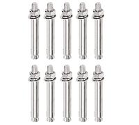 Confezione da 10 bulloni di espansione in acciaio inossidabile, dado esagonale M6, manicotto, bullone ancoraggio for impieghi gravosi, × 100 mm(M6x70mm)