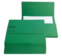 Confezione da 10 buste portadocumenti in formato protocollo, di alta qualità, colore: verde