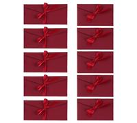 Confezione Da 10 Buste Rosse, Buste Regalo Con Fiocco, Buste Riutilizzabili, Rettangolari, Buste Vintage