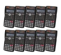 Confezione da 10 calcolatrici scientifiche per ingegneria, calcolatrice con display a 2 righe, calcolatrice matematica, ideale per studenti, insegnanti, scuole medie, università e uffici