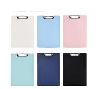 Confezione da 10 cartelle portablocco formato A4, in cartoncino rigido, con stecca in plastica, per scuola e ufficio, cancelleria, memo, blocco note e documenti