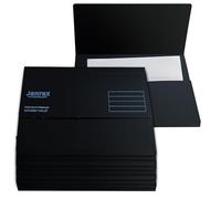 Confezione da 10 cartelline portadocumenti in cartoncino nero