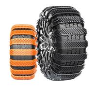 Confezione da 10 catene per pneumatici, universali, di emergenza, regolabili, in plastica antiscivolo, catene di sicurezza per la maggior parte delle auto, SUV, camion, catene di sicurezza antiscivolo