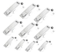 Confezione da 10 chiavistelli a compressione a incasso, in lega di zinco, per camper, barche, porte, porte, yacht, armadietti, camper, cassette degli attrezzi