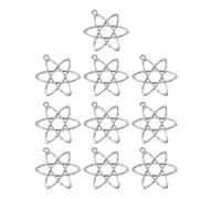 Confezione da 10 ciondoli a forma di atomi, per la creazione di gioielli scientifici in classe, accessori per gli appassionati di scienza, da indossare tutti i giorni