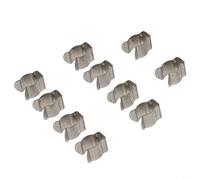Confezione da 10 clip a molla in acciaio al manganese, resistenti, per attrezzi, scope, spazzole e rastrelli, base stretta, ganci per attrezzi per garage, capannoni, patate (10 mm)