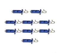 Confezione da 10 clip a sgancio rapido per esche da pesca in mare - Supporti per ami in acciaio inossidabile ABS compatibili con ganci fino a 6 per 0 oltre 40 x 8 x 8 mm 28 g