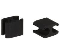Confezione da 10 clip duo elvedes nero 5 mm e 2 5 mm