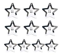 Confezione da 10 clip per capelli a forma di stella in metallo, clip laterali dolci argentate a forma di stella, accessori per capelli da donna