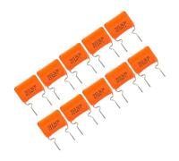 Confezione da 10 condensatori per chitarra 393J 630V Ottimizzazione delle prestazioni e riduzione del rumore con due pin metallici per elettronica Condensatori elettronici per suono della chitarra