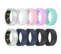 Confezione da 10 coperture per anelli Oura Gen 4/3, protezione per anelli in silicone per RingConn Gen 2/1, accessori per allenamento da uomo e donna (2 nero/2 trasparente/2 blu notte/bianco/verde