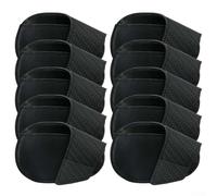 Confezione da 10 coperture per ferro da golf, con tessuto a doppio strato, maniche protettive per testa della mazza per graffi e prevenzione durante il gioco (10 L nero)