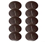 Confezione da 10 coperture per fori da scrivania, per nascondere i fori dei cavi, coperture decorative per organizzare i cavi e mantenere pulite le aree della scrivania (caffè)