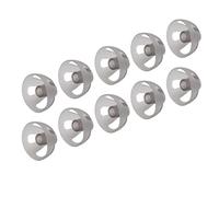 Confezione da 10 cupole per apparecchi acustici da 10 cm, cupole morbide aperte, tappi per le orecchie per apparecchi acustici, sostitutivi per anziani (nero) (L)