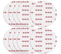 Confezione da 10 cuscinetti adesivi circolari su entrambi i lati, 90 mm (3,54 pollici), resistenti adesivi di ricambio per auto, supporto di montaggio per parabrezza, serratura per fotocamera GPS,
