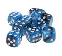 Confezione da 10 dadi standard quadrati opachi a sei facce D6 16 mm, 2 dadi di