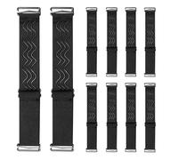 Confezione da 10 elastici regolabili per parrucche con strisce in silicone, cinghia per fissare la parrucca, fibbie rimovibili antiscivolo per realizzare accessori per parrucche (poliestere)