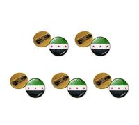 Confezione da 10 eleganti spille con bandiera della Siria, da indossare tutti i giorni, con struttura in lega per aggiungere personalità a qualsiasi outfit, Misura unica, come descritto